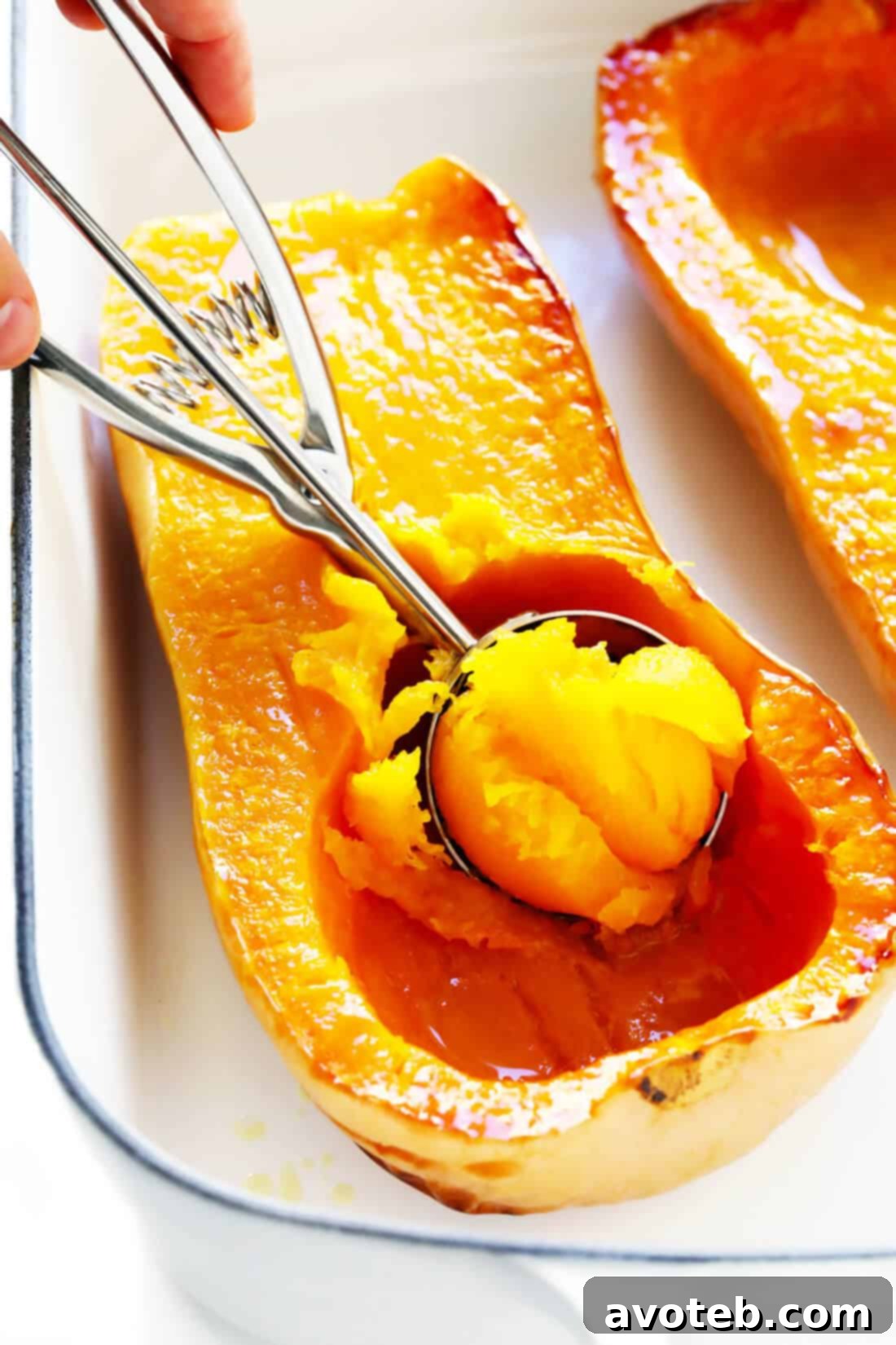 Roasted Butternut Squash Halves, Simple and Tender