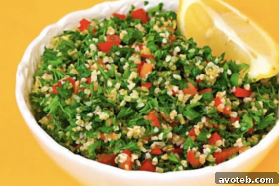 An older photograph of homemade tabbouleh, showcasing the fresh herbs and bulgur, representing a timeless classic recipe.