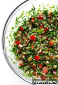 A small image of the finished tabbouleh salad, perfect for recipe card display.