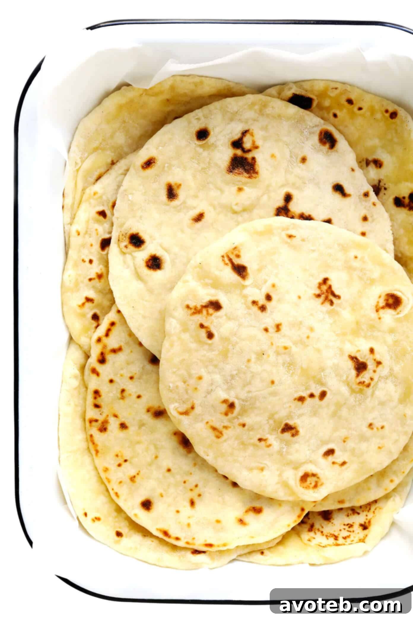 Flour Tortilla Dough Ready for Rolling