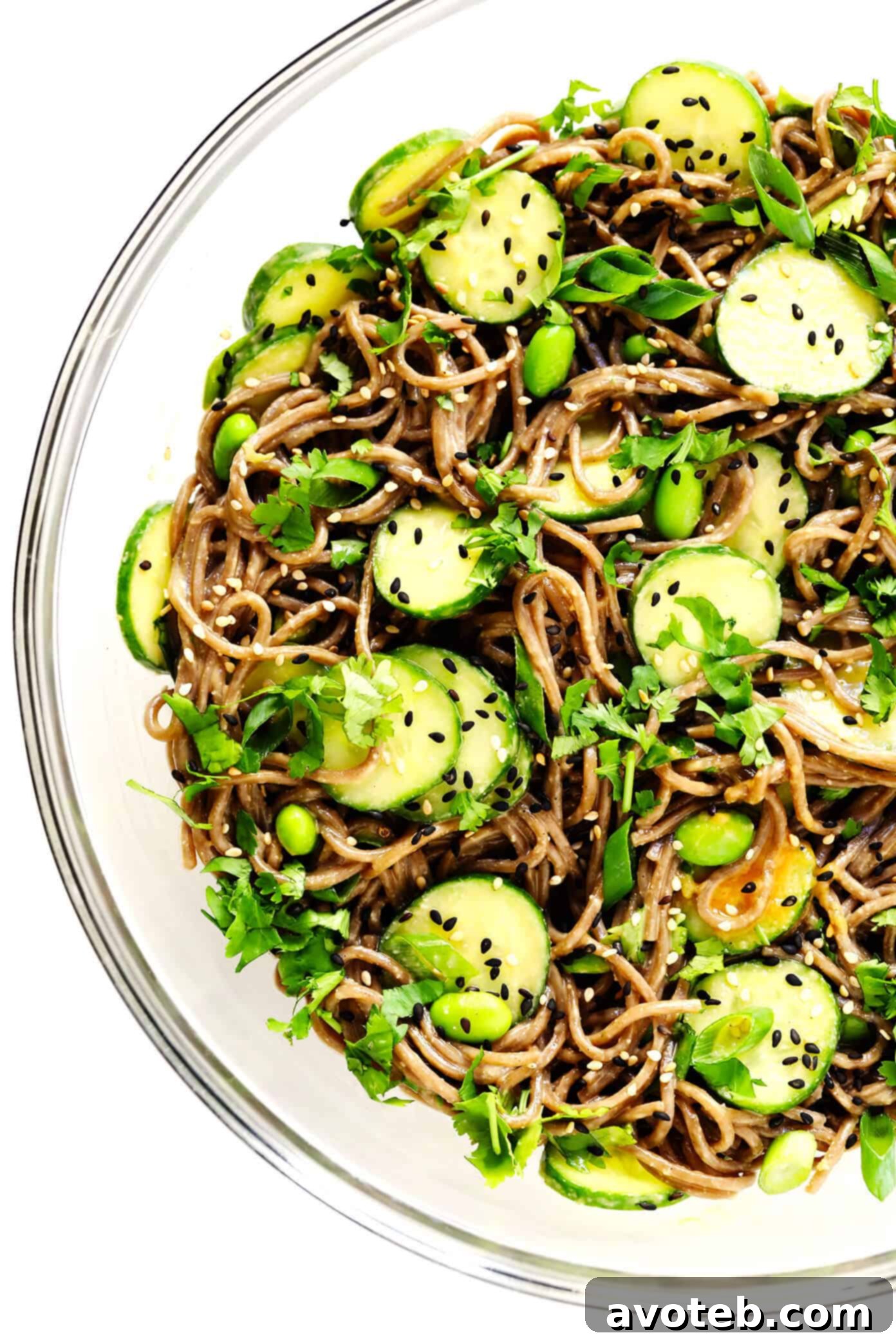 Chilled Peanut Noodles In Bowl