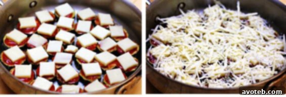 Zucchini slices being prepared for Zucchini Parmesan