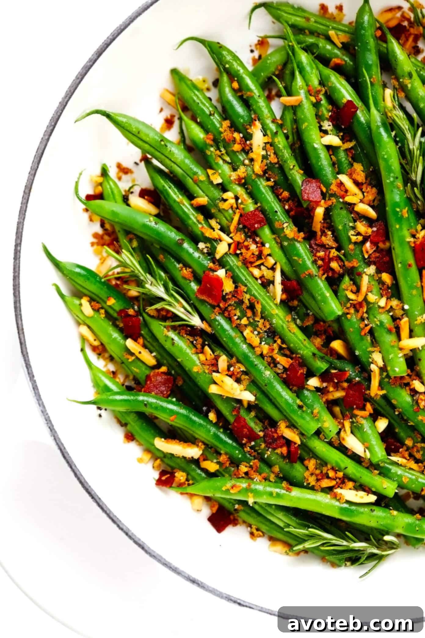 Sautéed Green Beans with Crispy Bacon Breadcrumbs