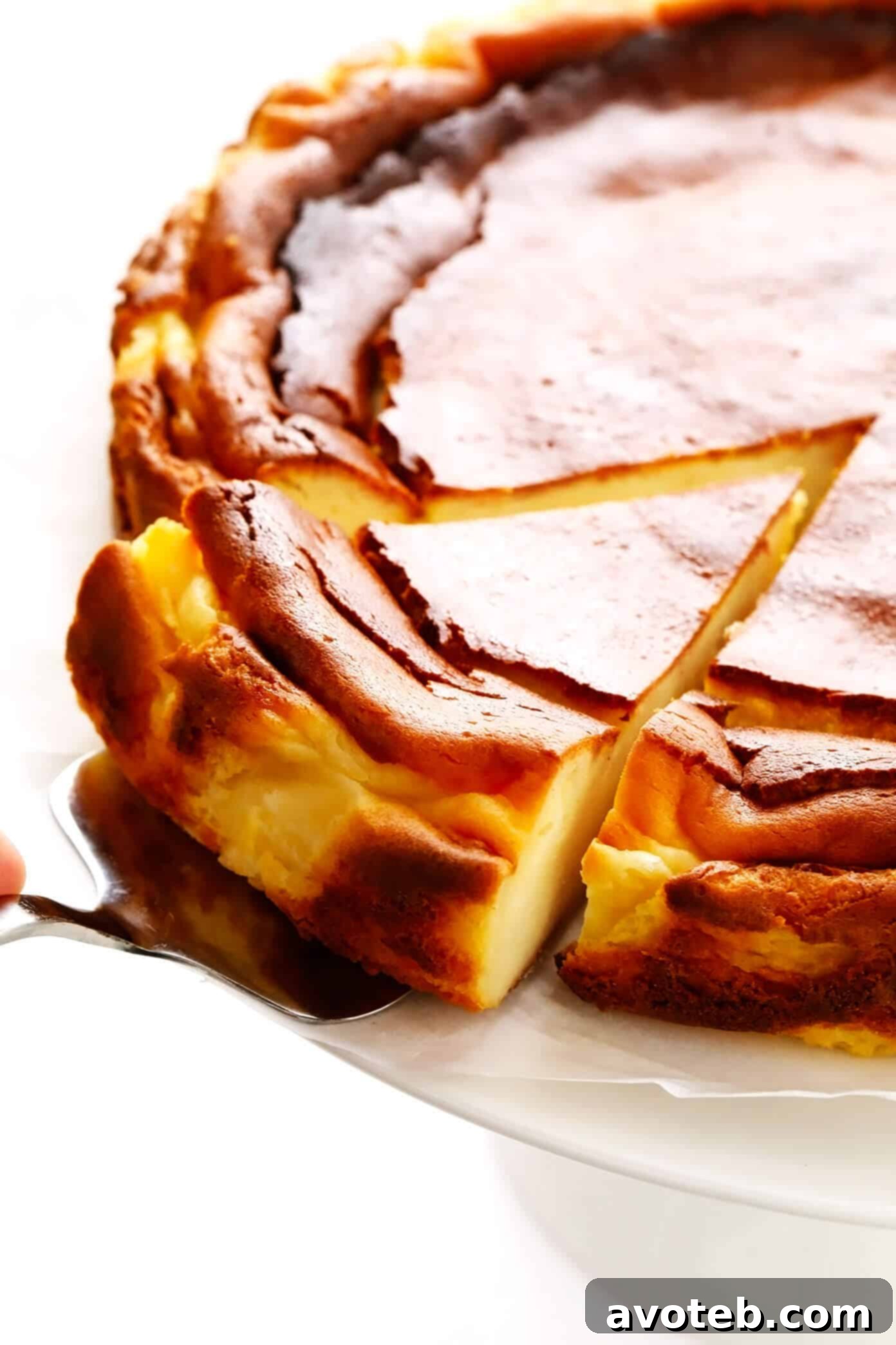 Delicious and creamy 'Burnt' Basque Cheesecake, also known as Tarta de Queso, showcasing its iconic caramelized top and rich texture. An easy and foolproof dessert recipe for any occasion.