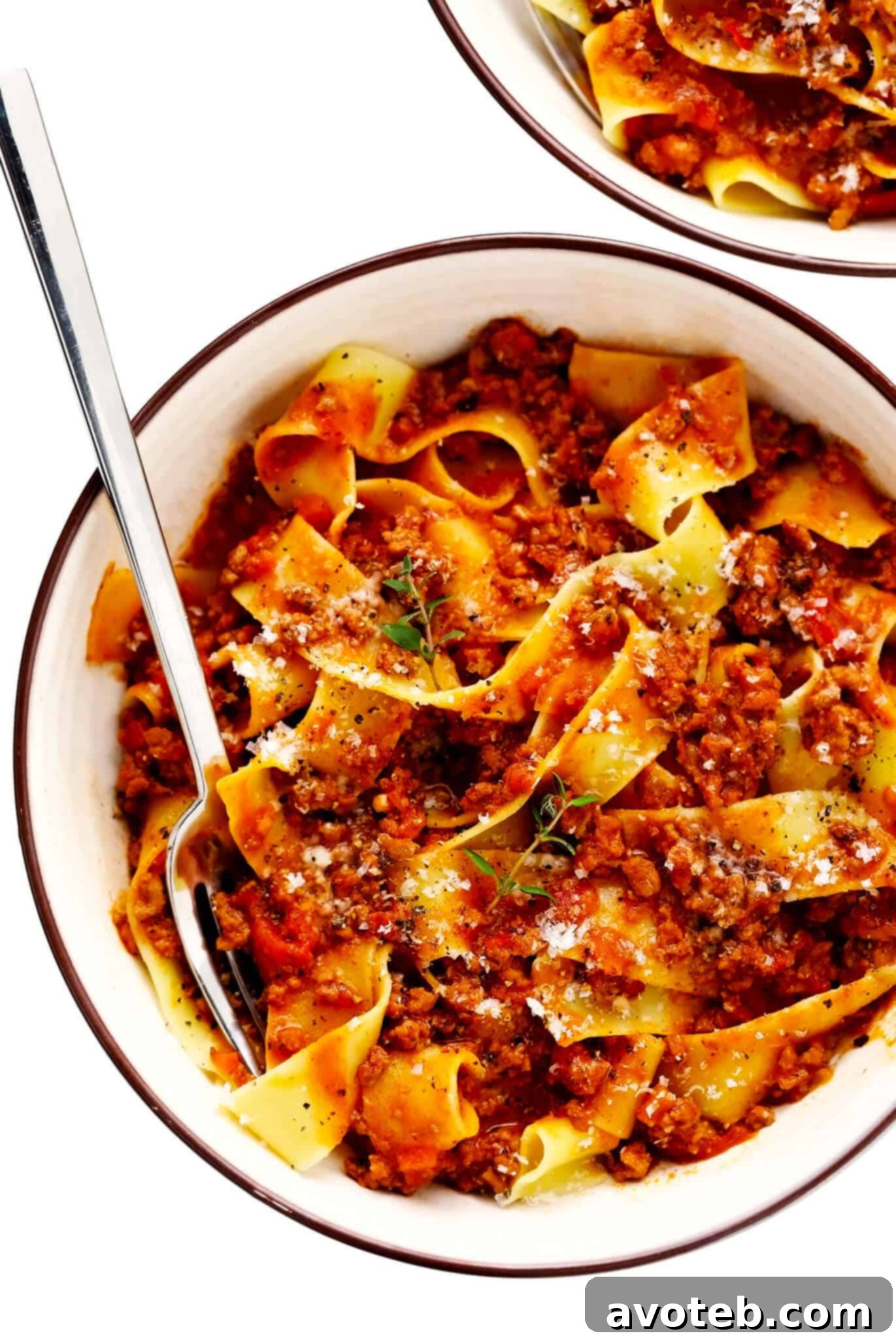 Pasta Bolognese with Pappardelle