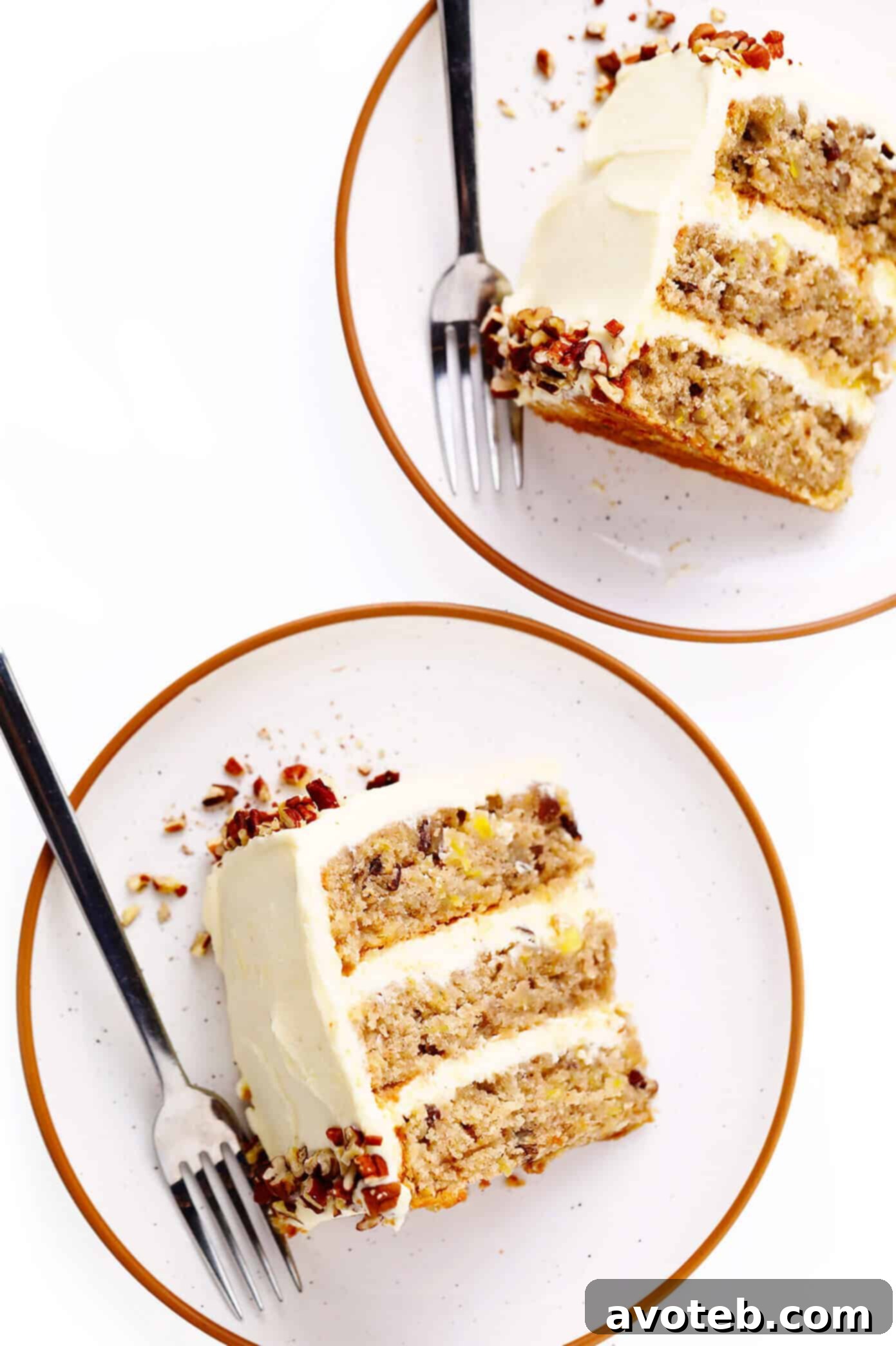 Slices of hummingbird cake