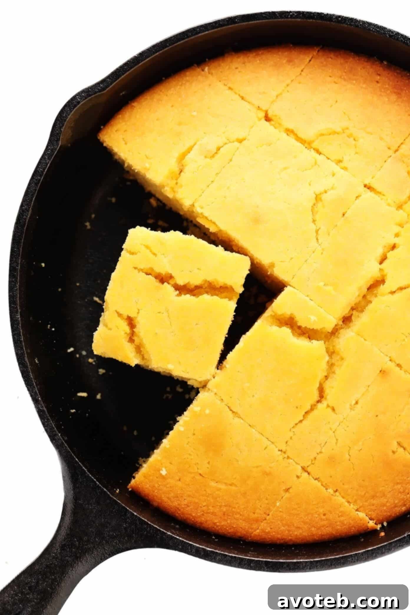 Golden Brown Cast Iron Skillet Cornbread