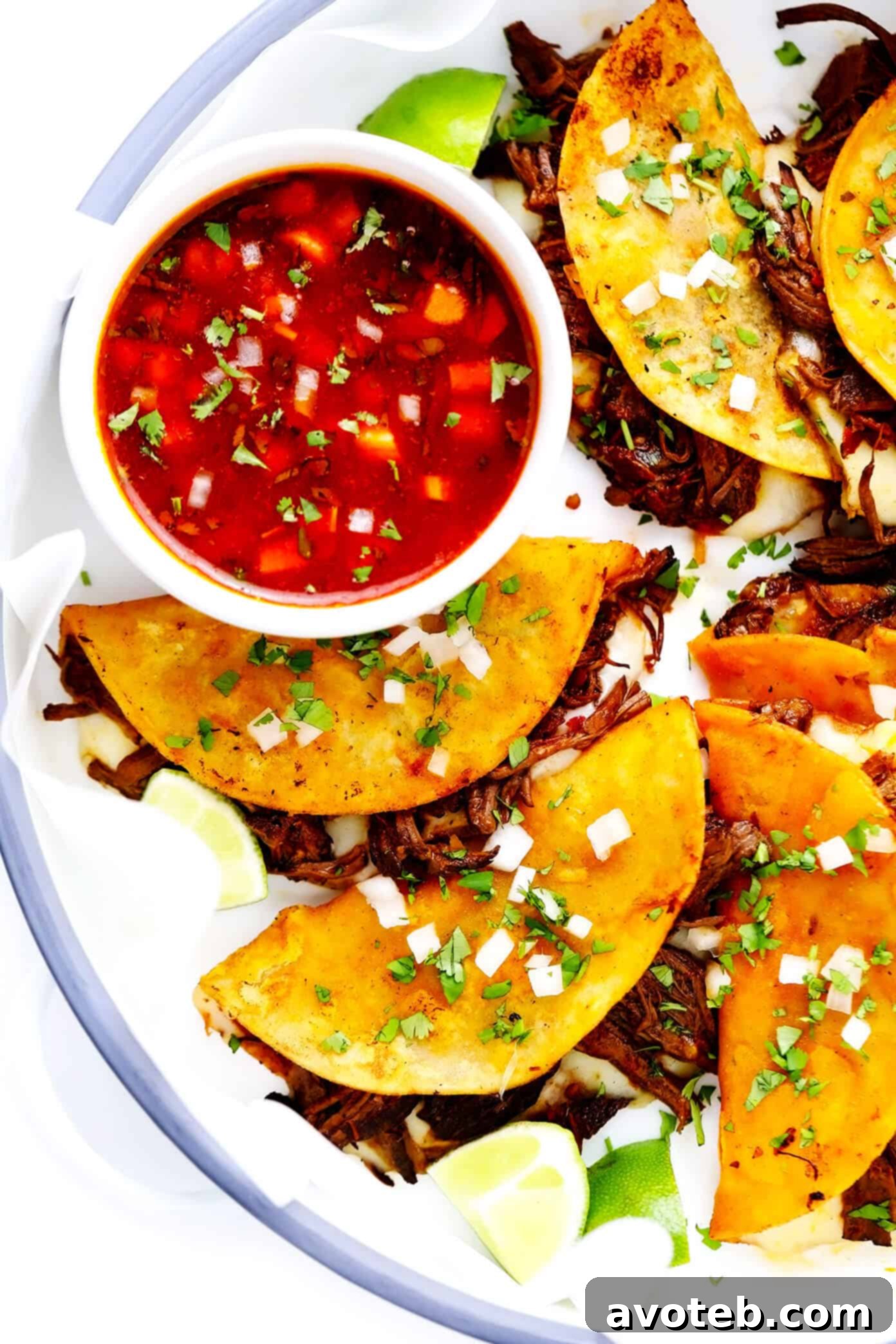Birria Tacos with Dipping Sauce