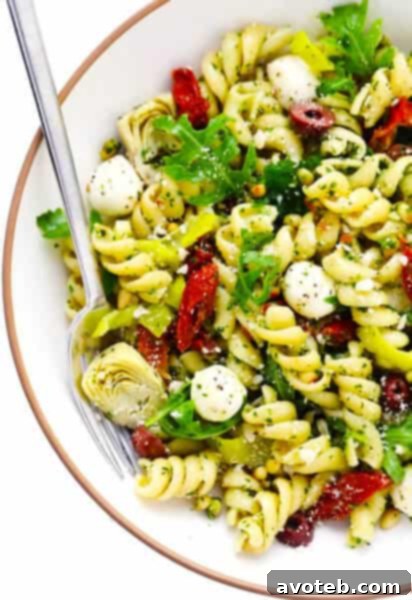 Pesto Pasta Salad Recipe Card Image