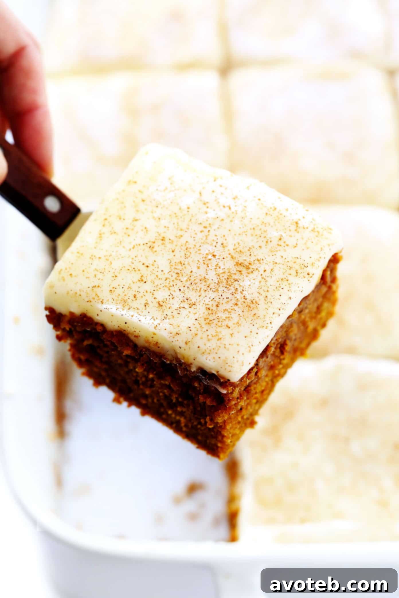 Decadent Pumpkin Bars with Cream Cheese Frosting, beautifully garnished, demonstrating another perfect application for homemade pumpkin pie spice.