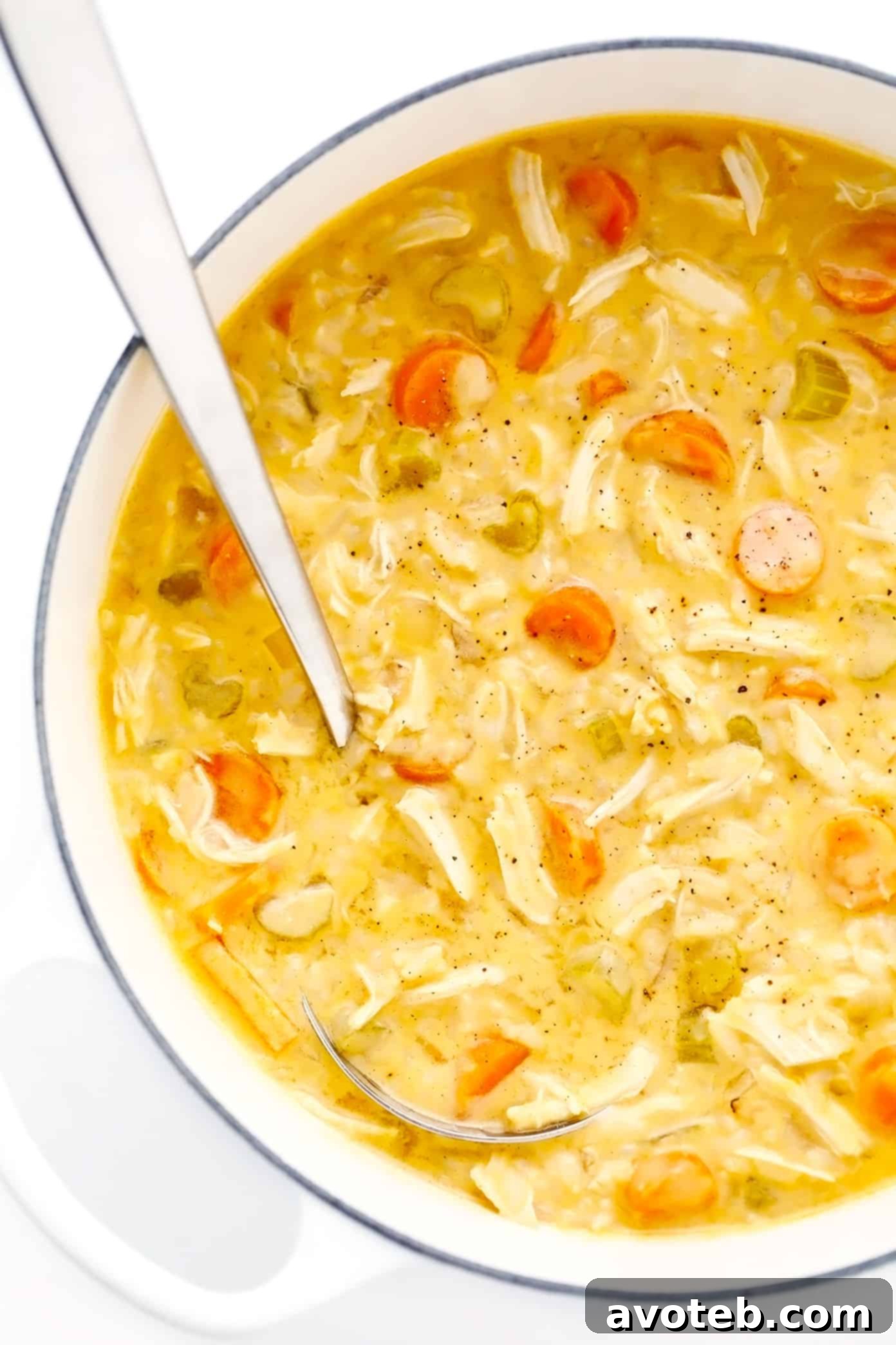 Pot of Creamy Buffalo Chicken Soup