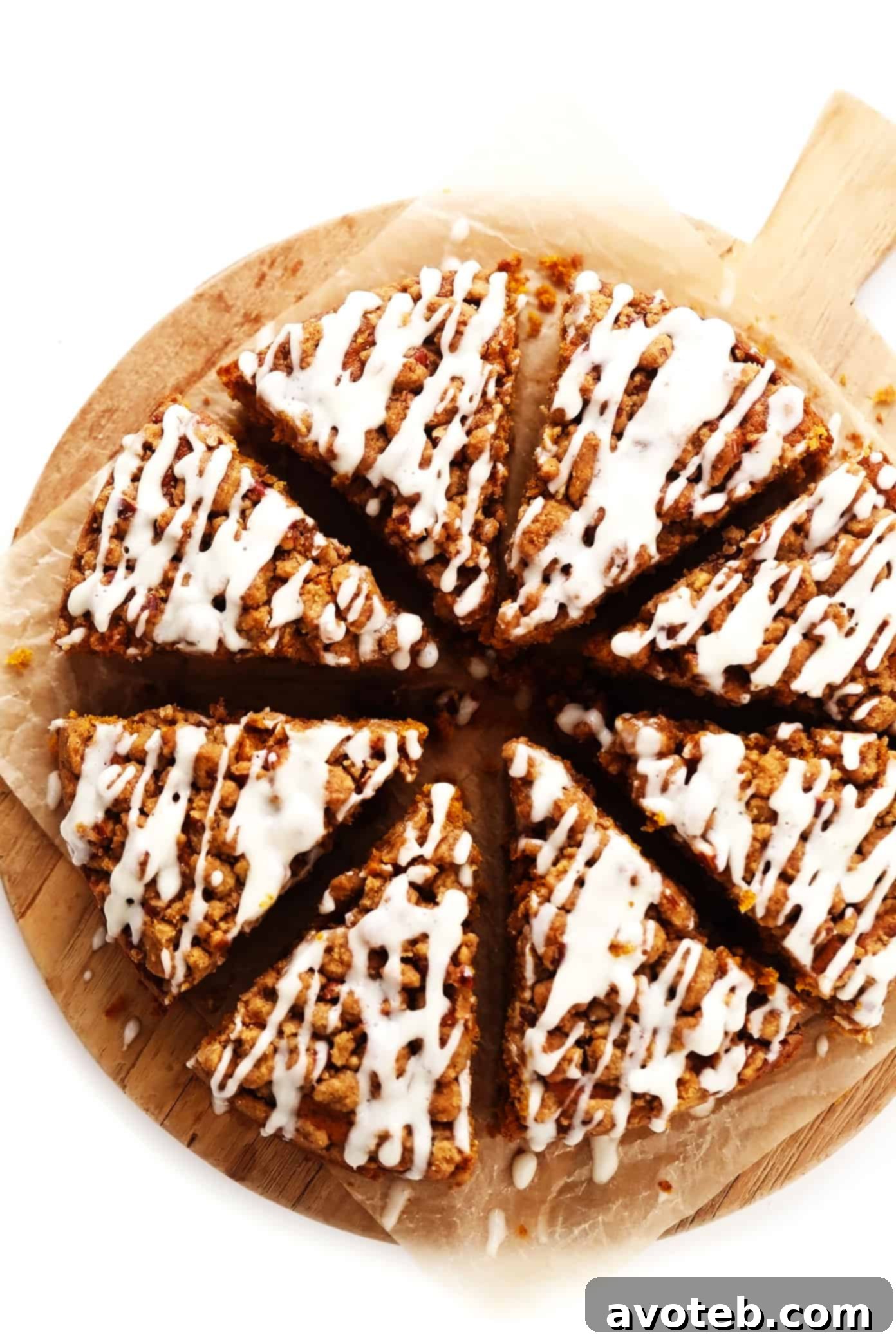 Pumpkin Coffee Cake on Serving Platter