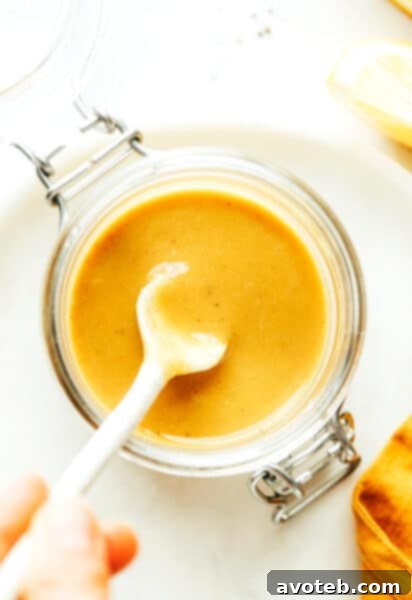 Caesar-ish dressing (anchovy vinaigrette) in jar