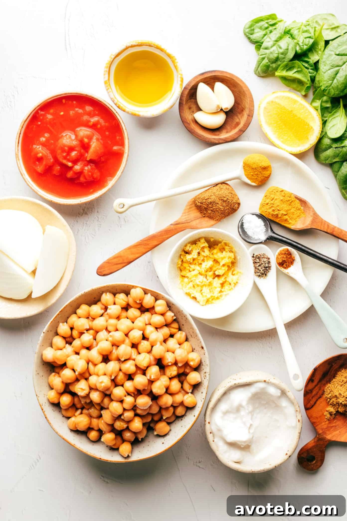 Chickpea Curry Ingredients