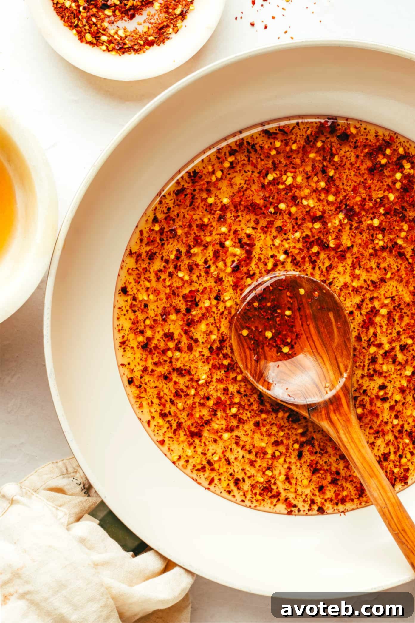Making homemade hot honey recipe in saute pan