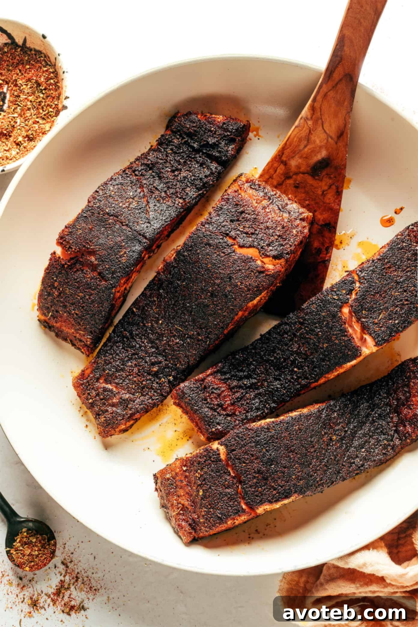 Perfectly Blackened Salmon with Crispy Crust