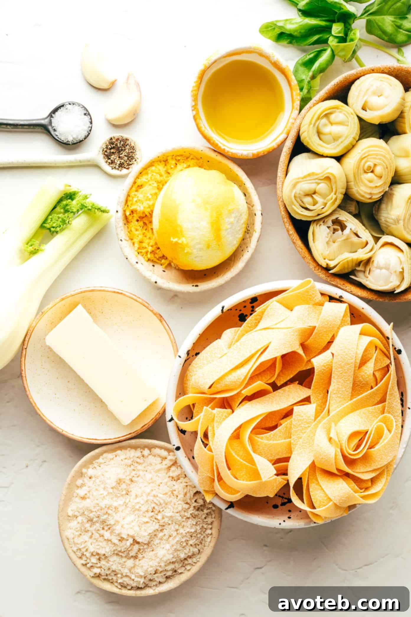 Lemon Brown Butter Pasta Ingredients