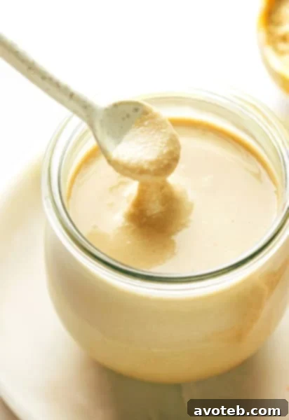 Homemade Tahini in Jar
