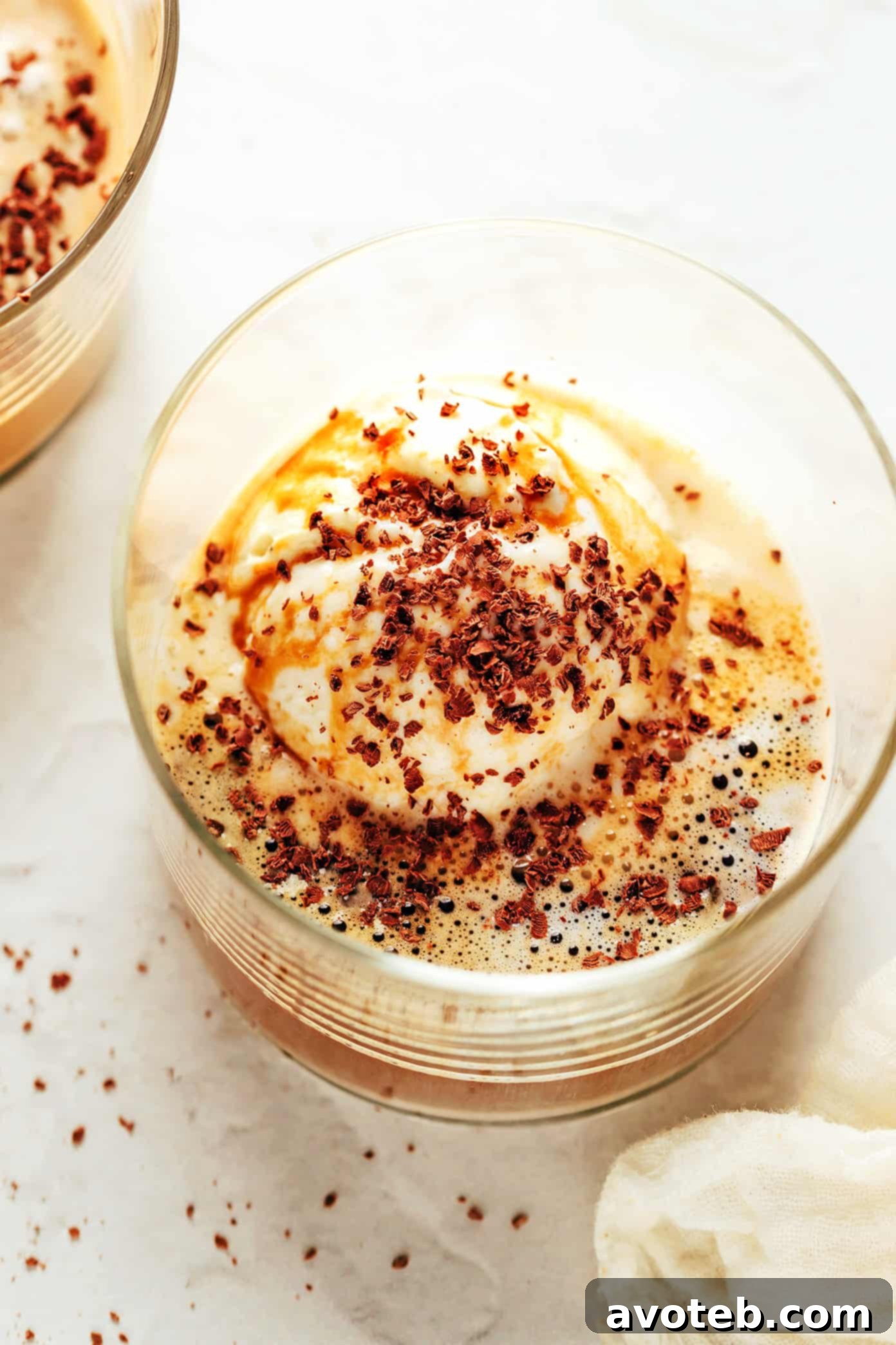 Six Affogatos prepared and ready to serve