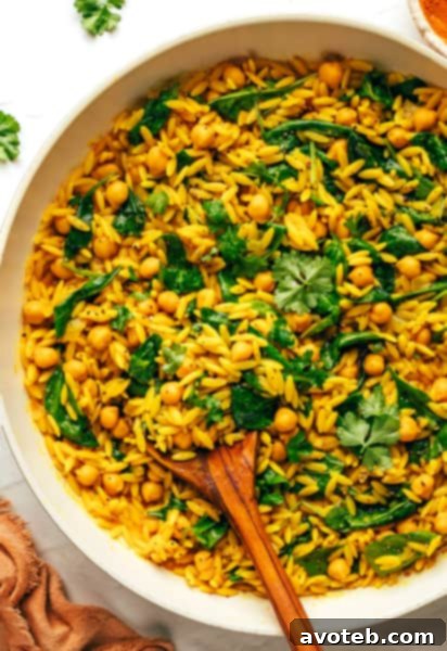 Lemony Spiced Orzo and Chickpeas