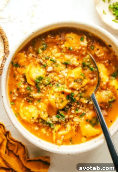 Butternut Squash, Tortellini and Italian Sausage Soup
