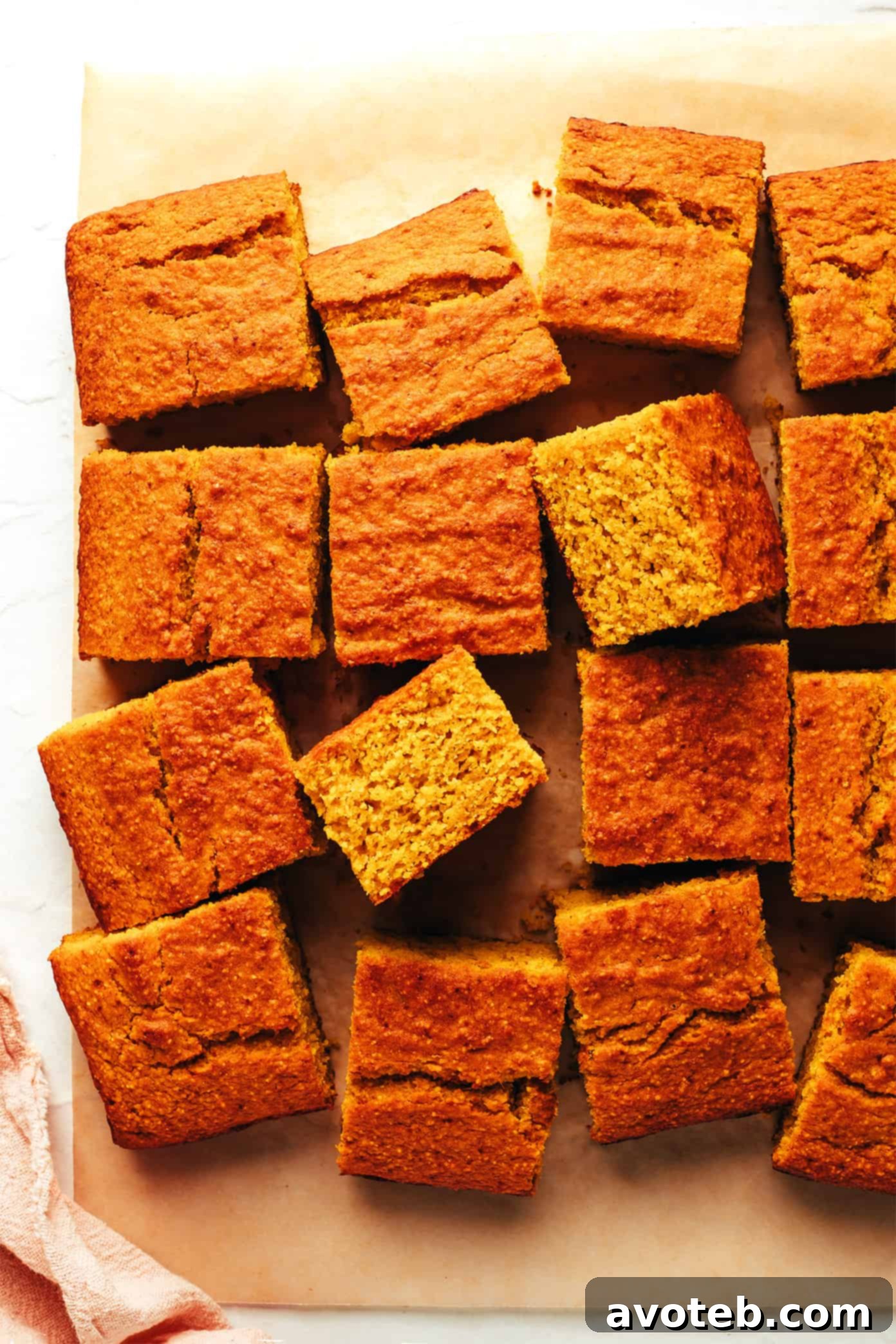 Harvest Pumpkin Cornbread 5 Pumpkin Cornbread with honey butter