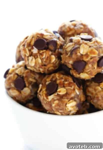 Delicious No Bake Energy Bites stacked on a plate