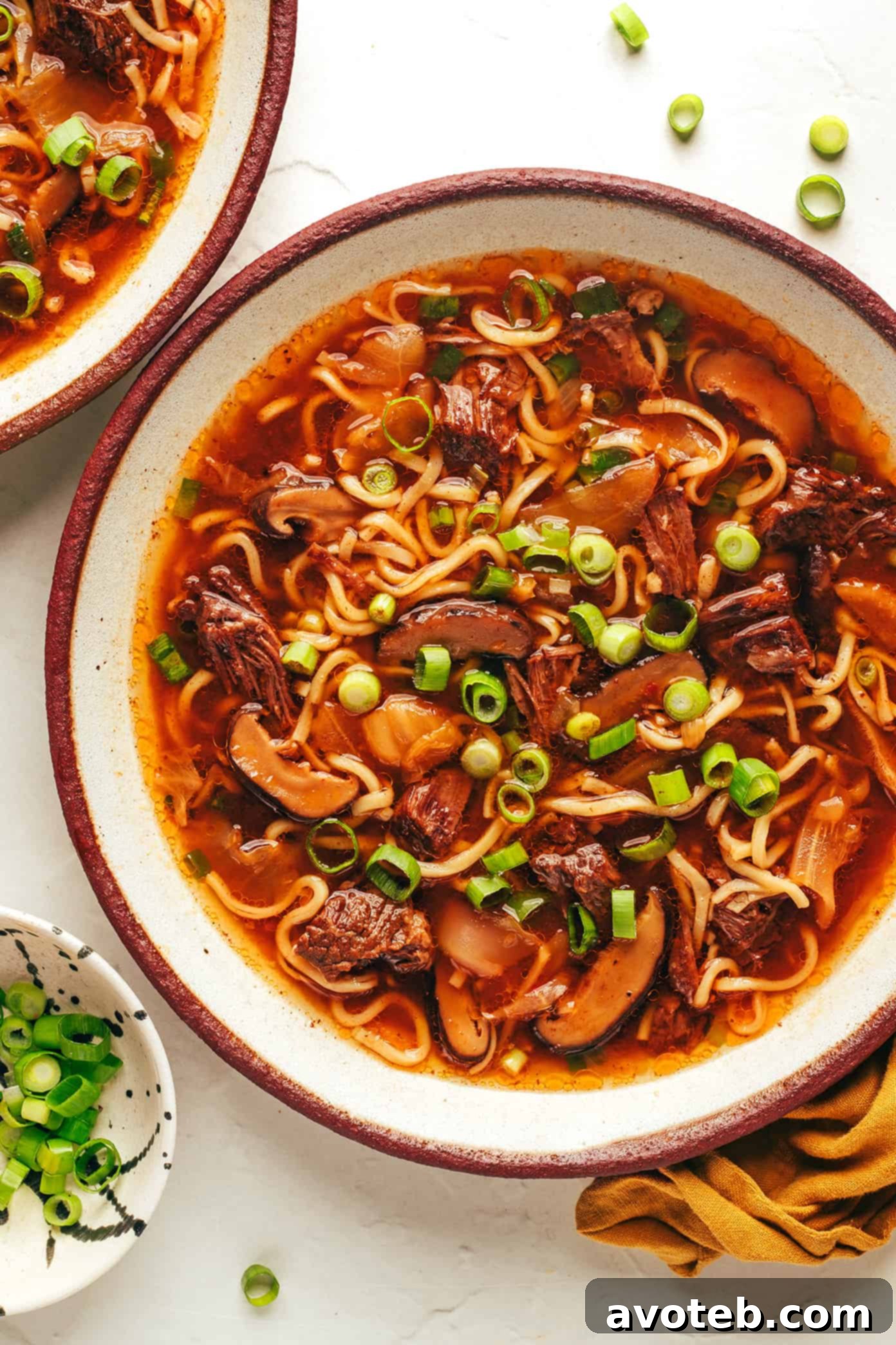 A collection of ingredients and finished dishes related to comfort food soups