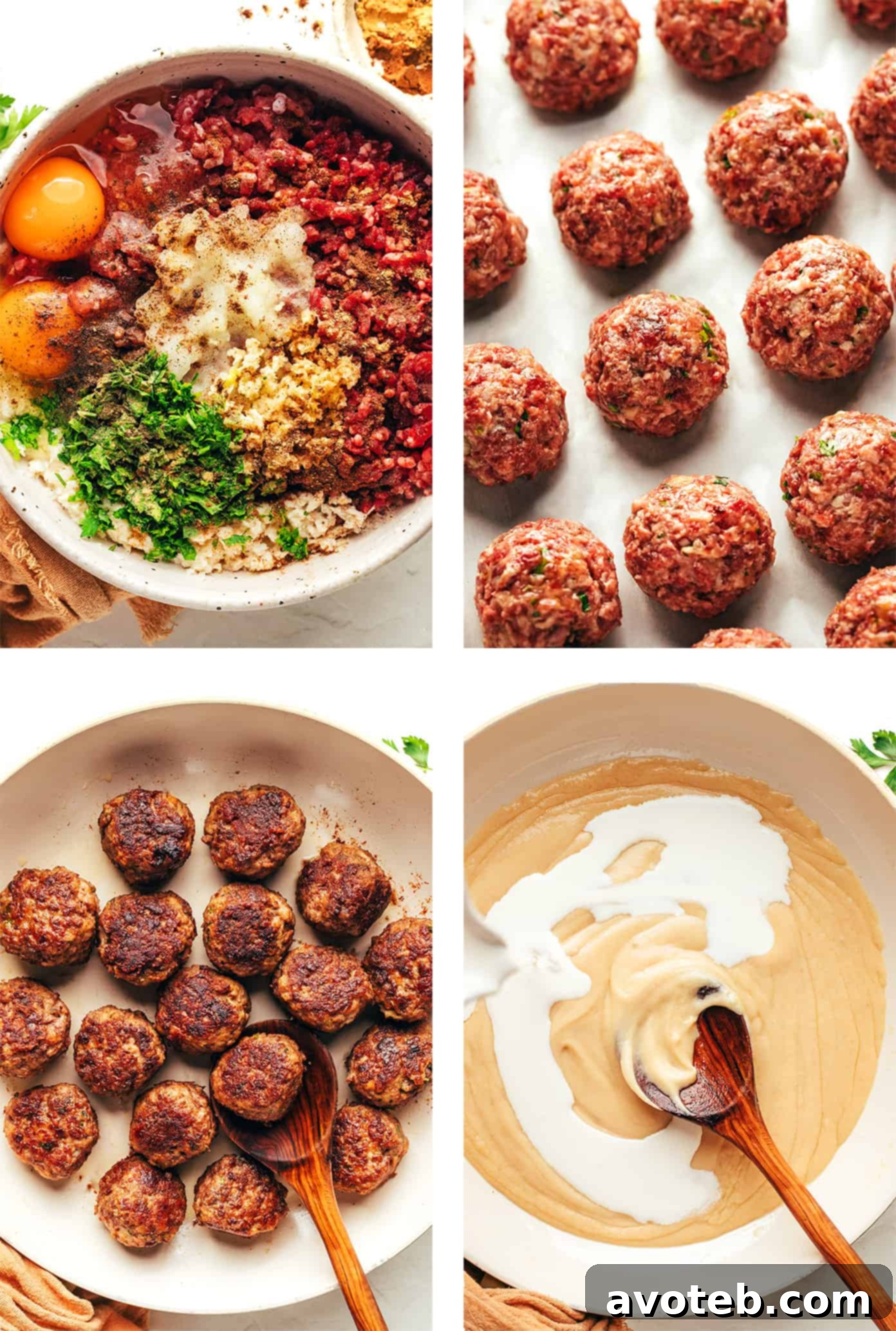 Creamy Nordic Meatballs 4 Prepared Swedish Meatballs ready for cooking