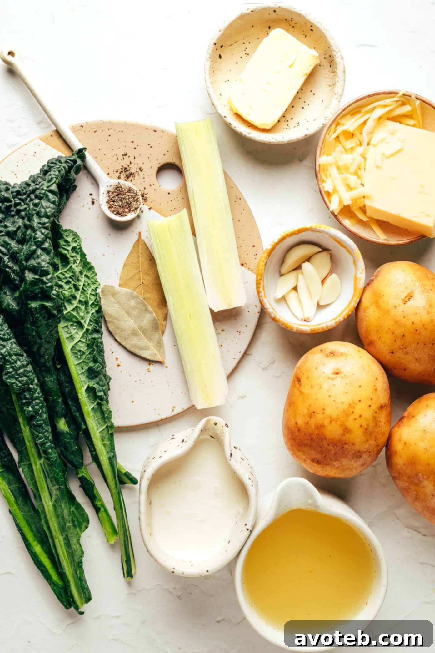 A close-up shot of the Colcannon Soup simmering in a pot, showcasing the rich texture and vibrant ingredients.