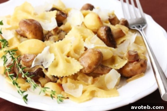 Creamy Roasted Garlic & Mushroom Pasta