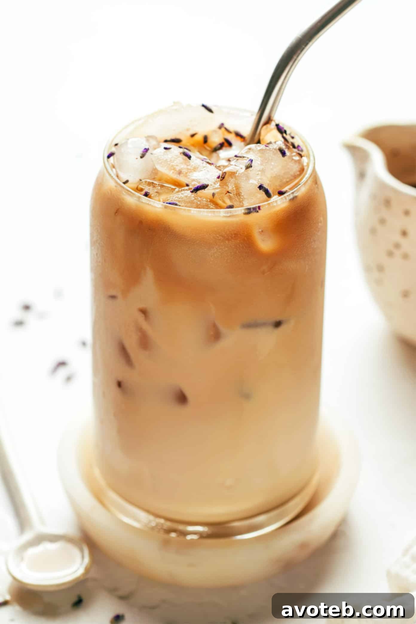 Refreshing Iced Lavender Latte