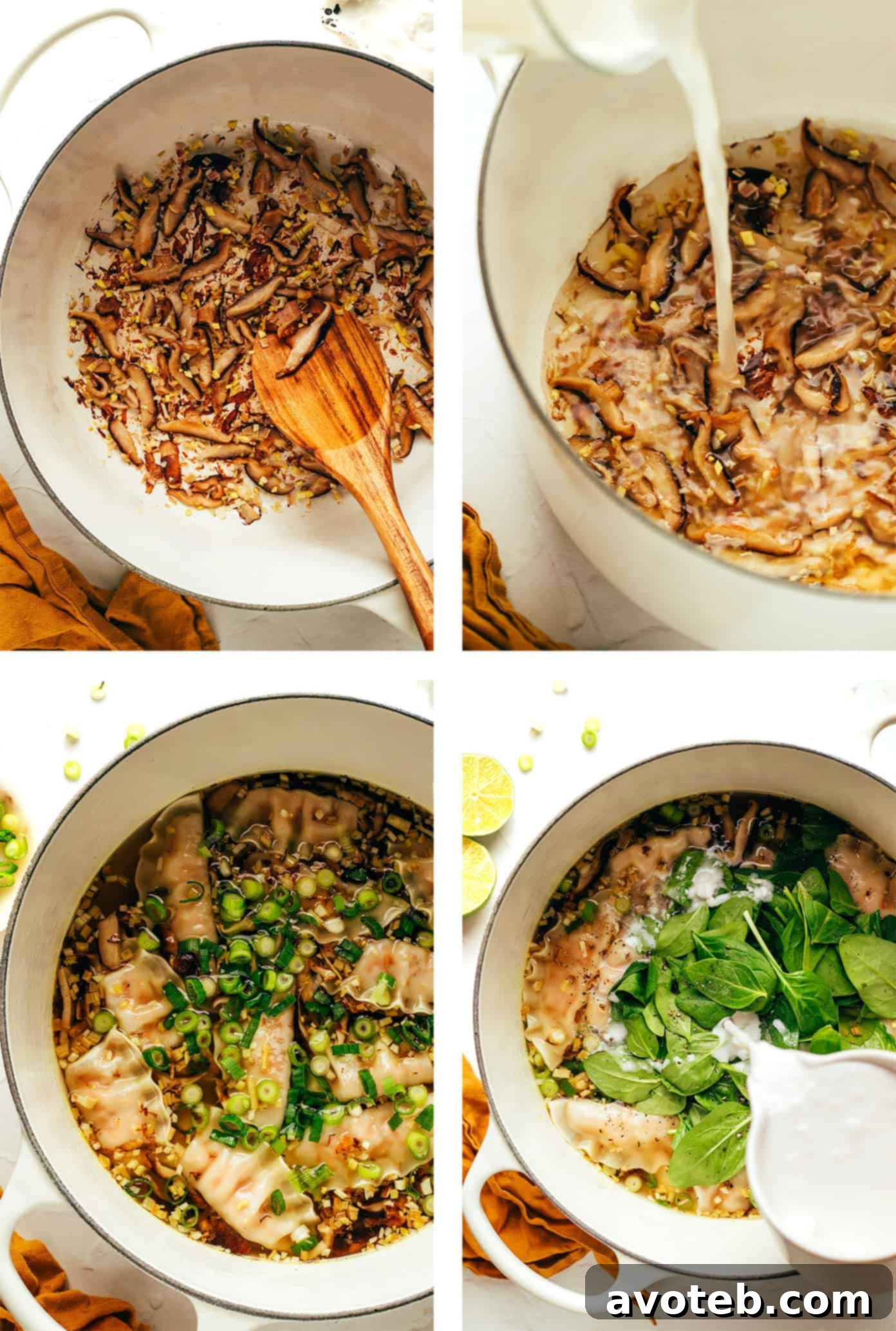 How to Cook Ginger Coconut Potsticker Soup