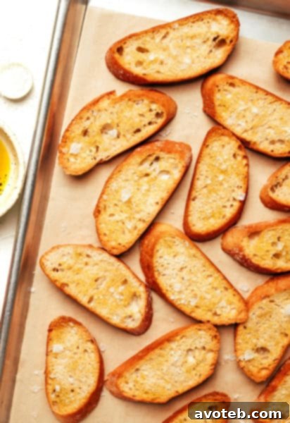 Homemade Crostini ready to be served