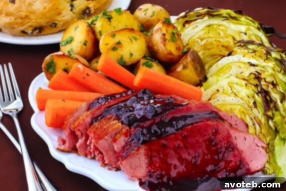 Glazed Corned Beef with Blackberry Mustard Glaze
