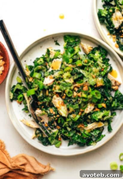 Kale Peanut Chicken Salad, a healthy and delicious meal