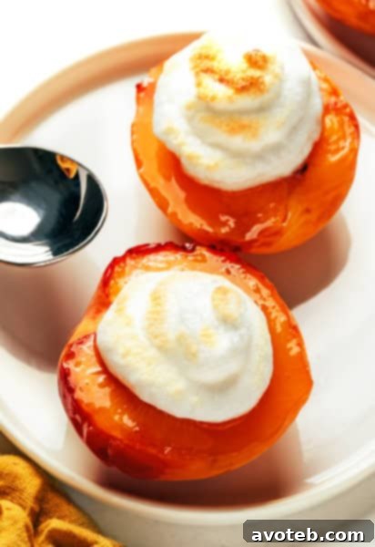 Peaches and Meringue Dessert