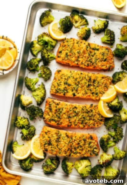 Crispy Honey Mustard Salmon with Roasted Broccoli