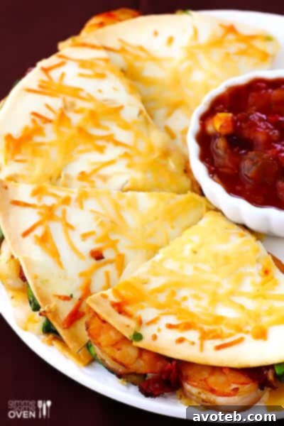 Parmesan-Crusted Shrimp Quesadillas | gimmesomeoven.com