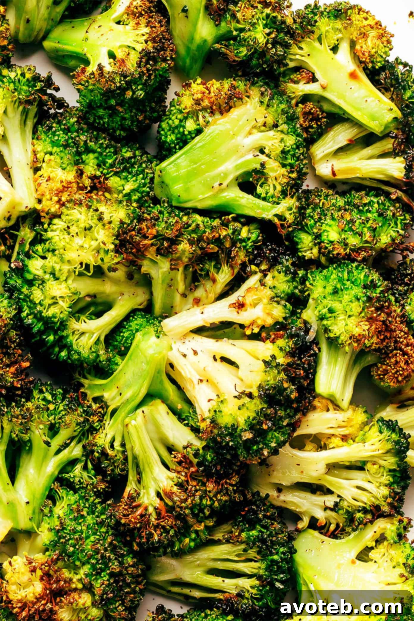 Variety of air fried broccoli seasoning options