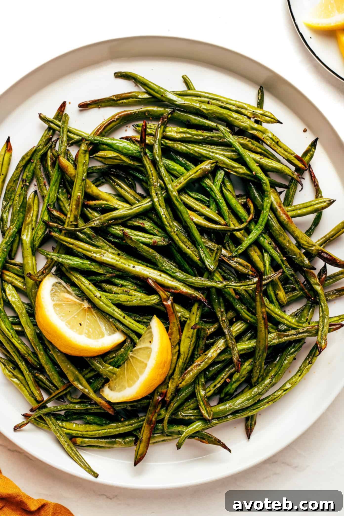 Air Fryer Green Beans in a bowl