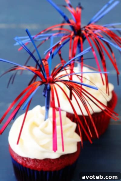 Sparkling Red Velvet Cupcakes with Cream Cheese Frosting