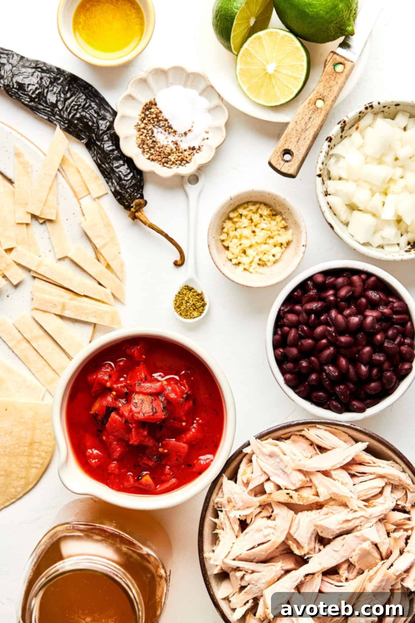 Ingredients for Turkey Tortilla Soup