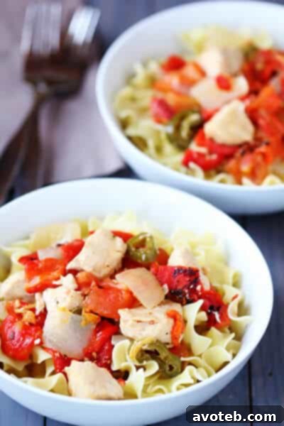 Close-up of Slow Cooker Chicken Cacciatore with tender chicken and rich tomato sauce.