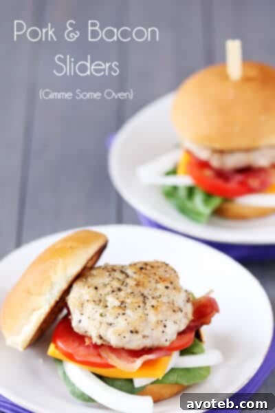Delicious Pork and Bacon Sliders arranged appetizingly, ready for a feast