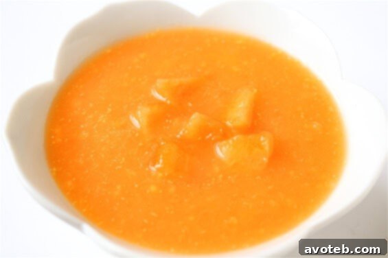 Refreshing Chilled Cantaloupe Soup with Zesty Lemon and Warming Ginger, perfect for a summer day