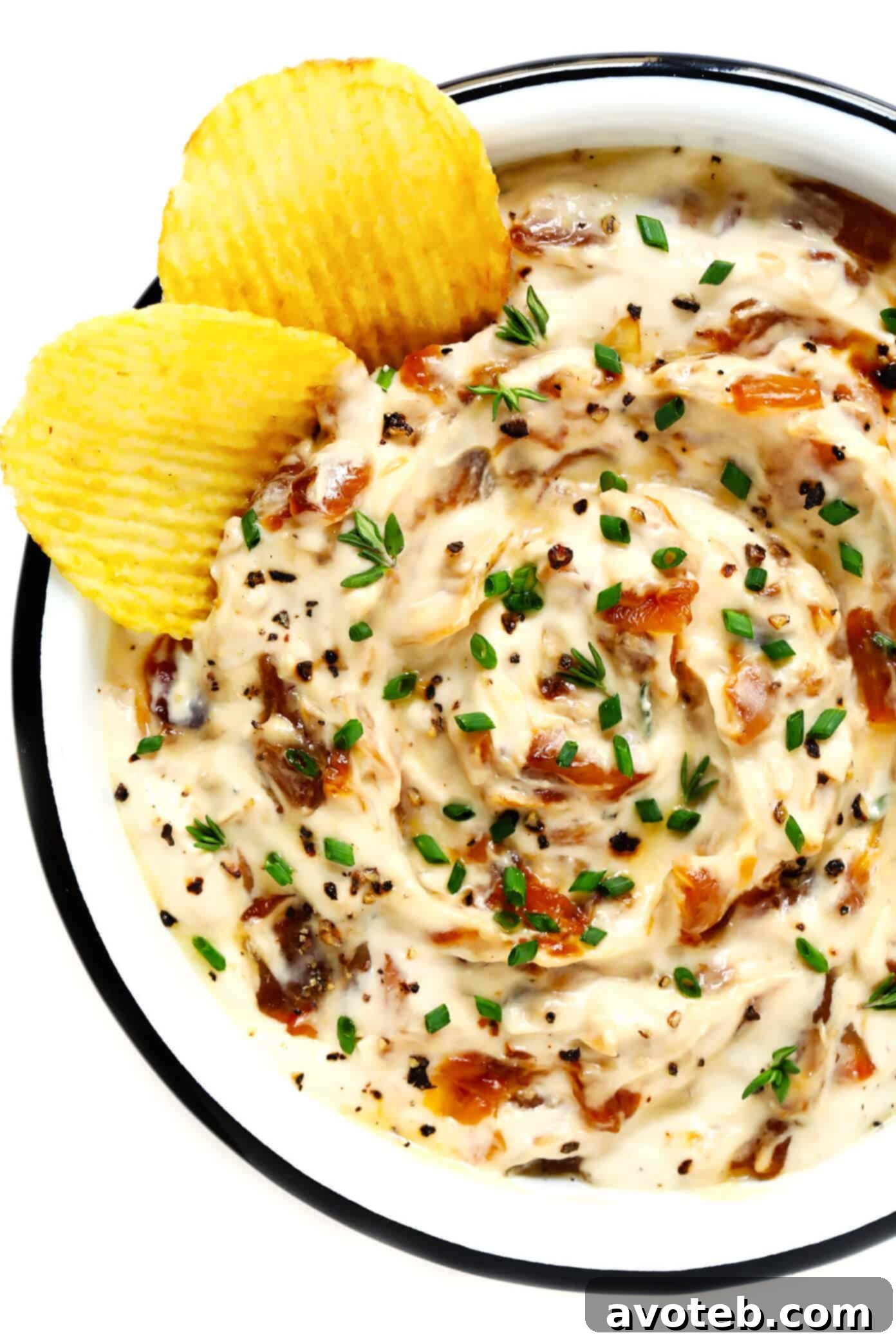 Delicious Caramelized Onion Dip Ready to Serve