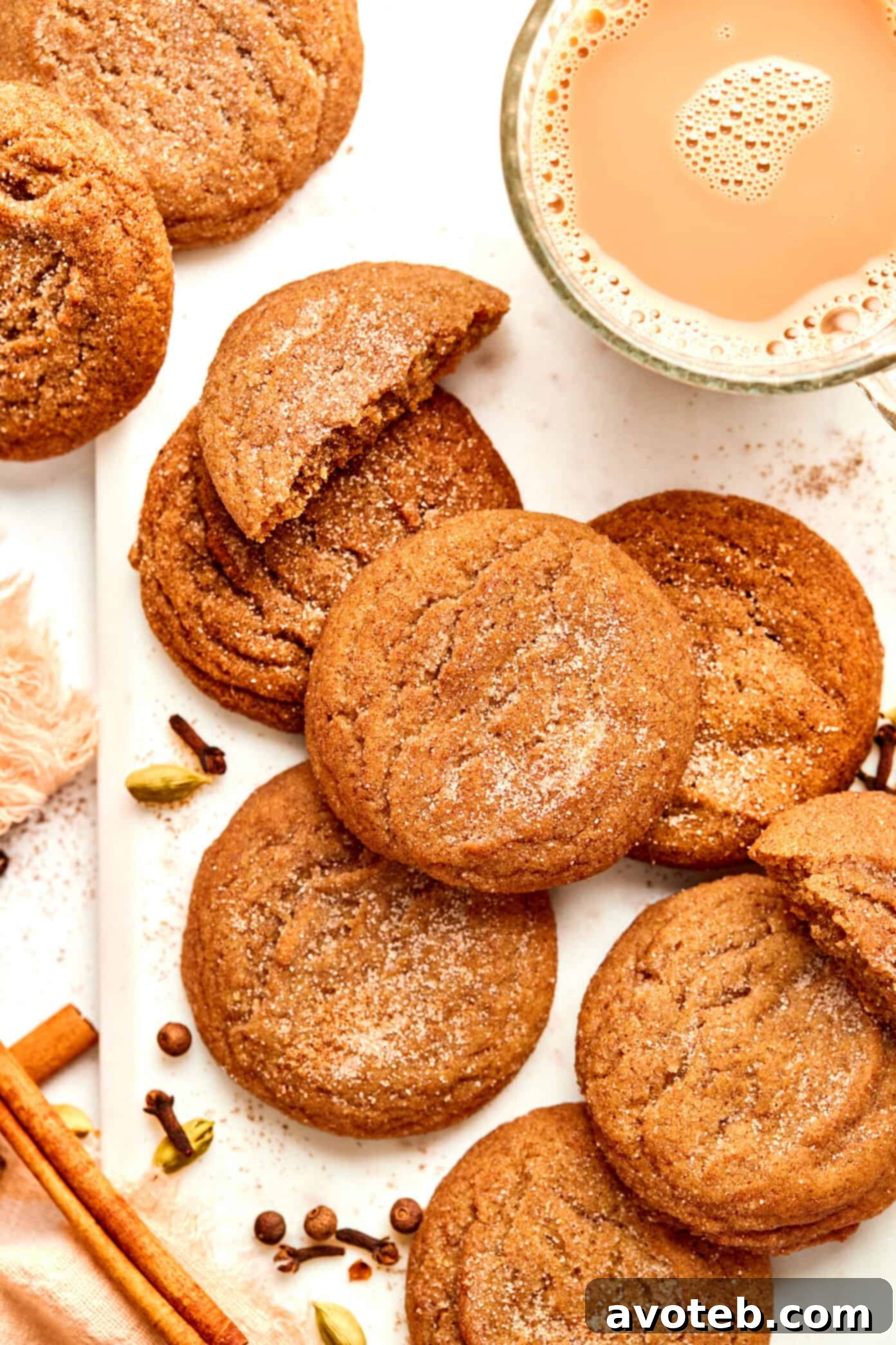 Chai Cookies on a Plate