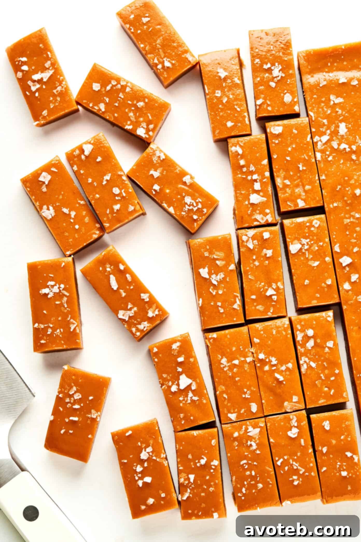Homemade Salted Caramels wrapped as gifts