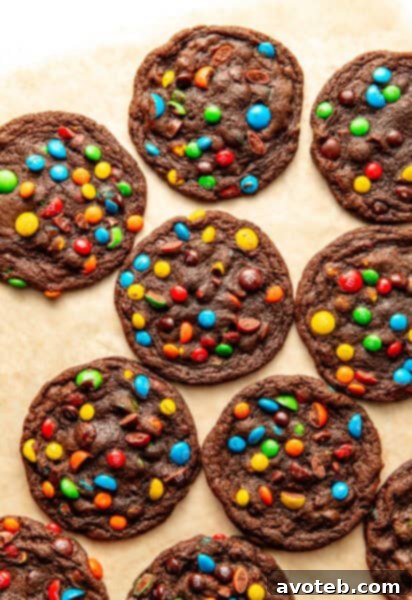 Chocolate M&M Cookies